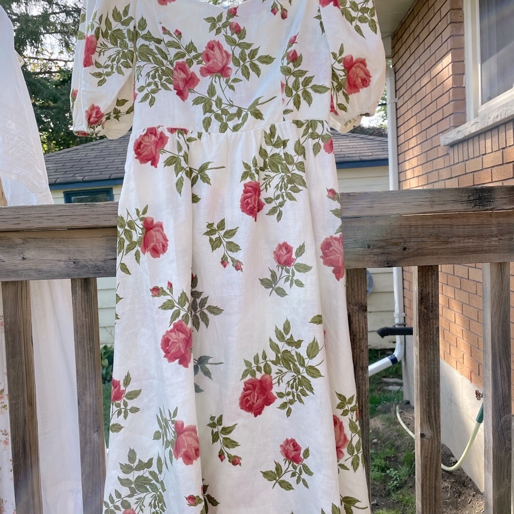 Reformation 100% Linen Dress  🍓 AUTHENTIC - Picture 4 of 10